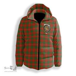 ScotsTee Shop Scottish MacFie Ancient Crest Tartan Down Jacket Winter White Duck Down Plaid