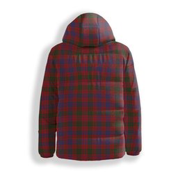 ScotsTee Shop Scottish Ross 8 Crest Tartan Down Jacket Winter White Duck Down Plaid