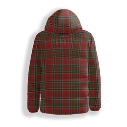ScotsTee Shop Scottish Stewart of Galloway Crest Tartan Down Jacket Winter White Duck Down Plaid