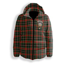 ScotsTee Shop Scottish MacLachlan 3 Crest Tartan Down Jacket Winter White Duck Down Plaid