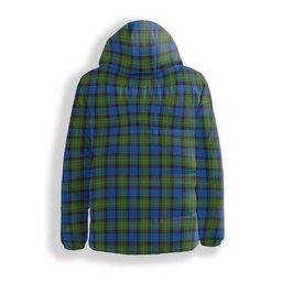 ScotsTee Shop Scottish Sinclair-Brown Ancient Crest Tartan Down Jacket Winter White Duck Down Plaid