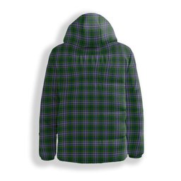 ScotsTee Shop Scottish Wishart Hunting SC Crest Tartan Down Jacket Winter White Duck Down Plaid