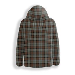 ScotsTee Shop Scottish MacLeod Of Harris Weathered Crest Tartan Down Jacket Winter White Duck Down Plaid
