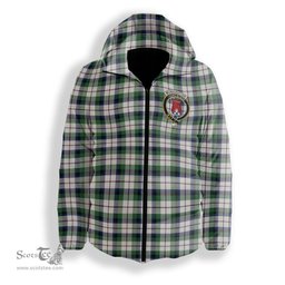 ScotsTee Shop Scottish McNaughton Dress Modern Crest Tartan Down Jacket Winter White Duck Down Plaid