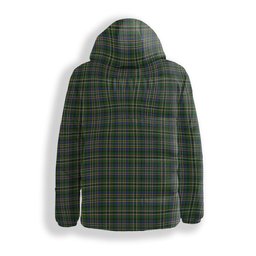 ScotsTee Shop Scottish Scott Green Crest Tartan Down Jacket Winter White Duck Down Plaid