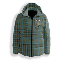 ScotsTee Shop Scottish Paisley District Crest Tartan Down Jacket Winter White Duck Down Plaid