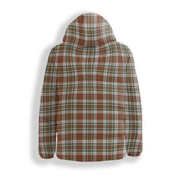 ScotsTee Shop Scottish MacAlister Dress Ancient Crest Tartan Down Jacket Winter White Duck Down Plaid