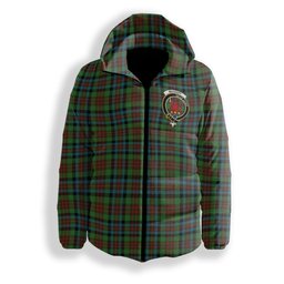 ScotsTee Shop Scottish MacDuff Hunting Ancient Crest Tartan Down Jacket Winter White Duck Down Plaid