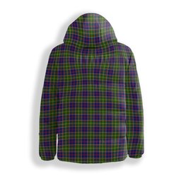 ScotsTee Shop Scottish Whitefoord Crest Tartan Down Jacket Winter White Duck Down Plaid