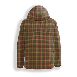 ScotsTee Shop Scottish MacMillan Old Weathered Crest Tartan Down Jacket Winter White Duck Down Plaid