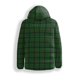 ScotsTee Shop Scottish Kincaid Crest Tartan Down Jacket Winter White Duck Down Plaid
