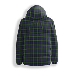 ScotsTee Shop Scottish Paterson Dalgleish Version Crest Tartan Down Jacket Winter White Duck Down Plaid