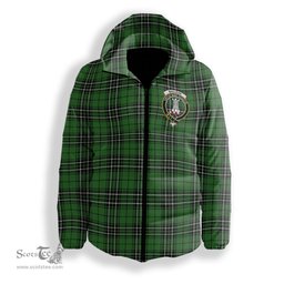 ScotsTee Shop Scottish MacLean of Duart Hunting Ancient Crest Tartan Down Jacket Winter White Duck Down Plaid