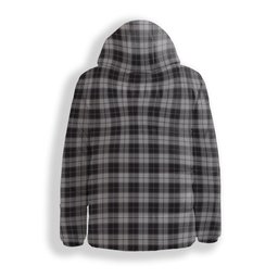 ScotsTee Shop Scottish MacPherson 4 Crest Tartan Down Jacket Winter White Duck Down Plaid