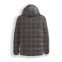 ScotsTee Shop Scottish Tailyour Weathered Crest Tartan Down Jacket Winter White Duck Down Plaid