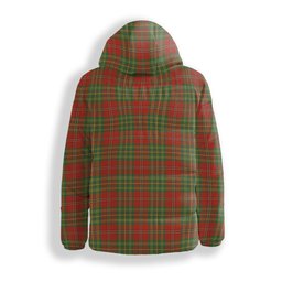 ScotsTee Shop Scottish Leask Ancient Crest Tartan Down Jacket Winter White Duck Down Plaid