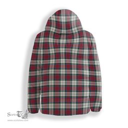 ScotsTee Shop Scottish Rose Dress Modern Crest Tartan Down Jacket Winter White Duck Down Plaid