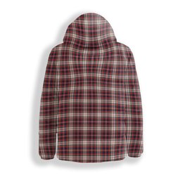 ScotsTee Shop Scottish MacFarlane Dress Modern Crest Tartan Down Jacket Winter White Duck Down Plaid