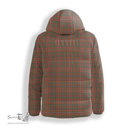 ScotsTee Shop Scottish McKinnon Ancient Crest Tartan Down Jacket Winter White Duck Down Plaid
