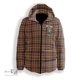 ScotsTee Shop Scottish MacKay of Strathnaver Ancient Crest Tartan Down Jacket Winter White Duck Down Plaid