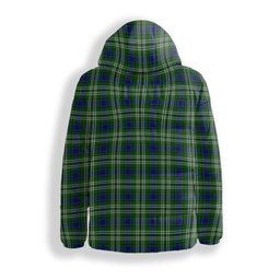 ScotsTee Shop Scottish Learmonth Crest Tartan Down Jacket Winter White Duck Down Plaid