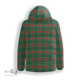 ScotsTee Shop Scottish Muirhead Modern Crest Tartan Down Jacket Winter White Duck Down Plaid