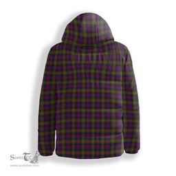 ScotsTee Shop Scottish McDonell Of Glengarry Modern Crest Tartan Down Jacket Winter White Duck Down Plaid