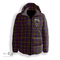 ScotsTee Shop Scottish McDonell Of Glengarry Modern Crest Tartan Down Jacket Winter White Duck Down Plaid