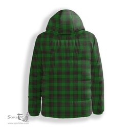 ScotsTee Shop Scottish Logie Crest Tartan Down Jacket Winter White Duck Down Plaid