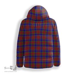 ScotsTee Shop Scottish Mair Crest Tartan Down Jacket Winter White Duck Down Plaid
