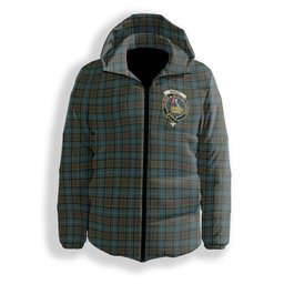 ScotsTee Shop Scottish Paisley Crest Tartan Down Jacket Winter White Duck Down Plaid