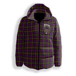 ScotsTee Shop Scottish MacDonell Of Glengarry Modern Crest Tartan Down Jacket Winter White Duck Down Plaid