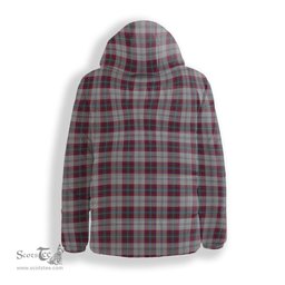 ScotsTee Shop Scottish MacLean of Duart Dress 4 Crest Tartan Down Jacket Winter White Duck Down Plaid