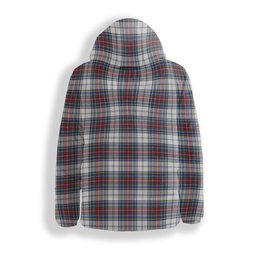 ScotsTee Shop Scottish MacBeth Dress Modern Crest Tartan Down Jacket Winter White Duck Down Plaid