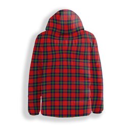ScotsTee Shop Scottish Ruthven Modern Crest Tartan Down Jacket Winter White Duck Down Plaid