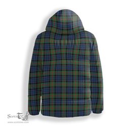 ScotsTee Shop Scottish Paterson Modern Crest Tartan Down Jacket Winter White Duck Down Plaid