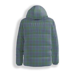 ScotsTee Shop Scottish Irvine of Glentulchan Ancient Crest Tartan Down Jacket Winter White Duck Down Plaid