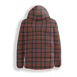 ScotsTee Shop Scottish MacPherson Ancient SC Crest Tartan Down Jacket Winter White Duck Down Plaid