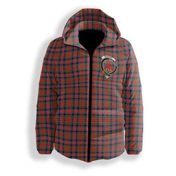 ScotsTee Shop Scottish MacDuff Ancient Crest Tartan Down Jacket Winter White Duck Down Plaid