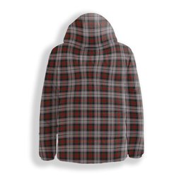 ScotsTee Shop Scottish MacDuff Dress 4 Crest Tartan Down Jacket Winter White Duck Down Plaid