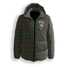 ScotsTee Shop Scottish McFarland Hunting Crest Tartan Down Jacket Winter White Duck Down Plaid