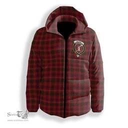 ScotsTee Shop Scottish MacRae of Inverinate Crest Tartan Down Jacket Winter White Duck Down Plaid