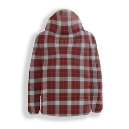 ScotsTee Shop Scottish MacFie Dress Ancient Crest Tartan Down Jacket Winter White Duck Down Plaid