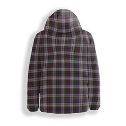 ScotsTee Shop Scottish MacDonald Dress 2 Crest Tartan Down Jacket Winter White Duck Down Plaid