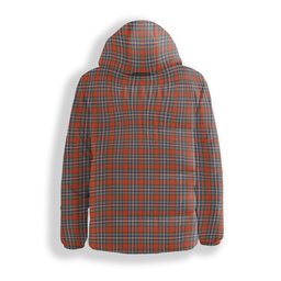 ScotsTee Shop Scottish McFarland Ancient Crest Tartan Down Jacket Winter White Duck Down Plaid