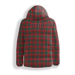 ScotsTee Shop Scottish Russell USA Modern Crest Tartan Down Jacket Winter White Duck Down Plaid