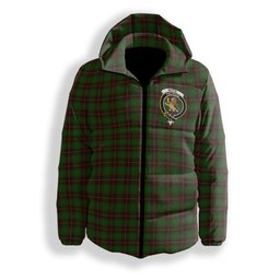 ScotsTee Shop Scottish McFie Hunting Crest Tartan Down Jacket Winter White Duck Down Plaid