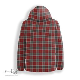 ScotsTee Shop Scottish MacLean of Duart Dress 2 Crest Tartan Down Jacket Winter White Duck Down Plaid
