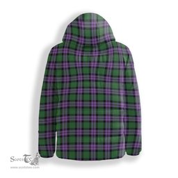 ScotsTee Shop Scottish MacArthur of Milton Ancient Crest Tartan Down Jacket Winter White Duck Down Plaid
