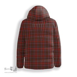 ScotsTee Shop Scottish MacDougall 1850 2 Crest Tartan Down Jacket Winter White Duck Down Plaid
